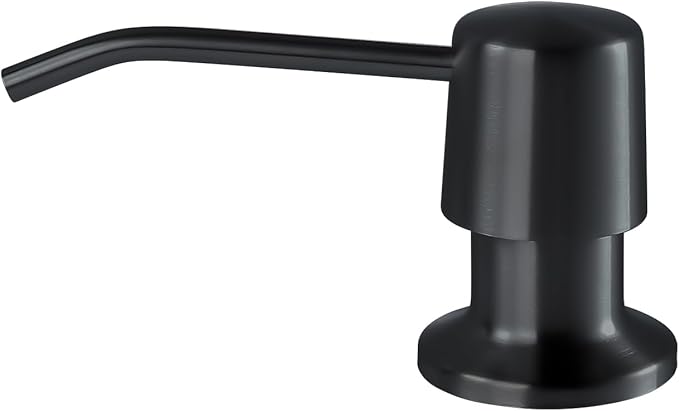 Soap Dispenser for Kitchen Sink - 4” Spout and 16oz Capacity Bottle - Black Countertop Soap Dispenser Pump with 47" Extension