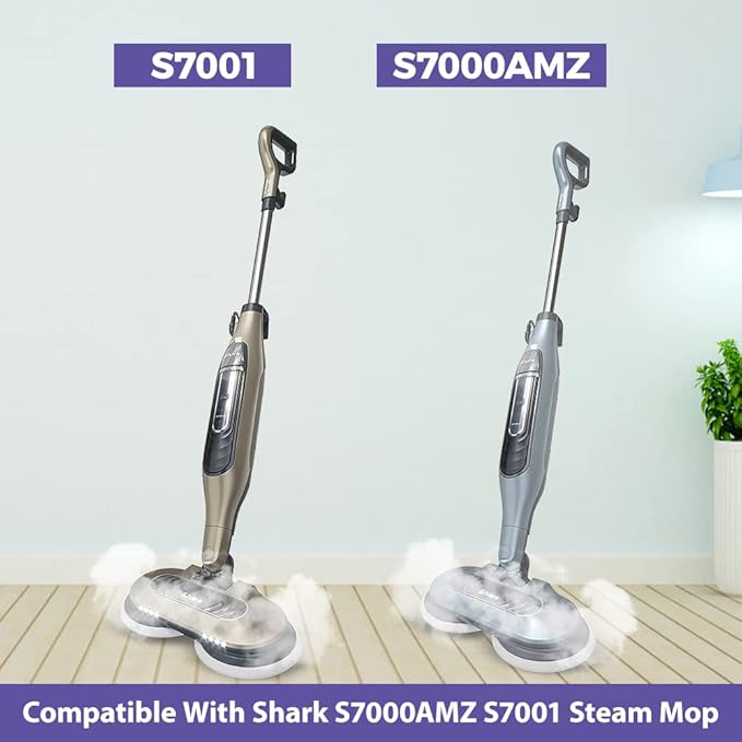 Replacement Steam Mop Pads for Shark Steam Mop Pads Compatible with Shark S7000AMZ S7000 S7001 S7001TGT S7000 Series Steam & Scrub All-in-One Hard Floor Steam Mop (6-PACK)