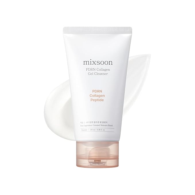 mixsoon PDRN Collagen Gel Cleanser - Deep Pore Cleansing, Lightweight Daily Gel Cleanser for All Skin Types 100ml / 3.38 fl.oz. Korean Glass Skin Care