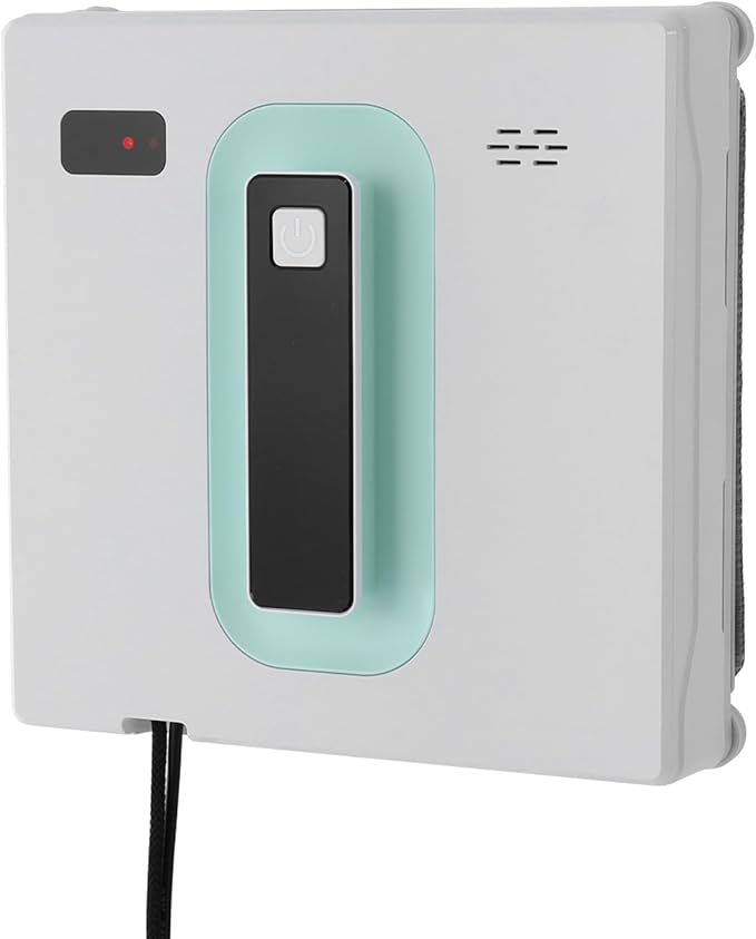 Automatic Window Vacuum Cleaner, 1.69Oz Window Cleaning Robot Cordless Robot Window Cleaner Machine for Homes and Office Buildings 8.5 x 8.5 x 2.7 Inch White + Light Green