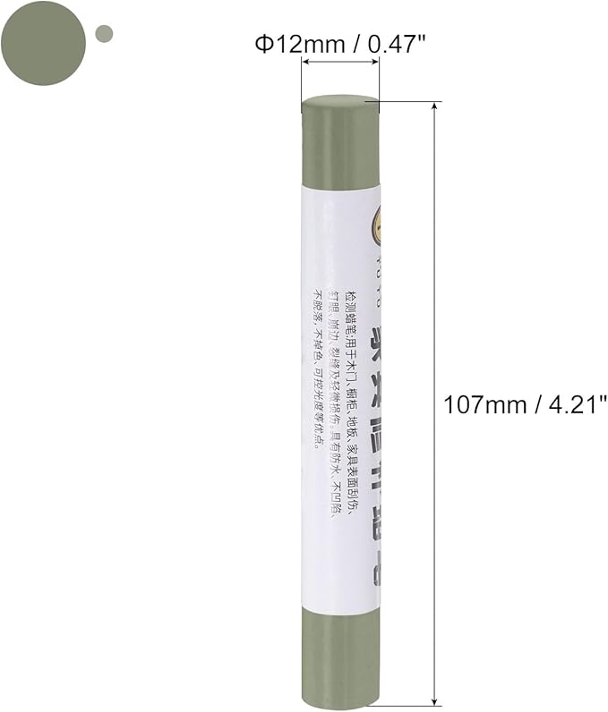uxcell Furniture Repair Crayons, 3Pcs - Wood Wax Filler Stick, Furniture Markers Touch Up - for Scratches Holes Tables Desks Wooden Floors Cover Ups, Oil Blend Green
