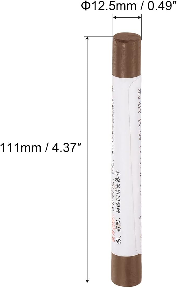 uxcell Wood Wax Filler Stick, Furniture Crayons Wooden Repair Wax Filler Stick Touch Up Wax Paint Pens for Scratches Holes Floor Laminate Tables Desks, Chocolate