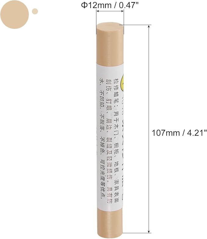 uxcell Furniture Repair Crayons, 3Pcs - Wood Wax Filler Stick, Furniture Markers Touch Up - for Scratches Holes Tables Desks Wooden Floors Cover Ups, White Maple