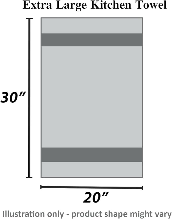 Urban Villa Kitchen Towels 100% Cotton Dish Towels for Kitchen (Set of 3) 20”x30” Dish Cloths Highly Absorbent Kitchen Linen Set with Hanging Loop Perfect for Drying Dishes Cleaning Towels-Red White