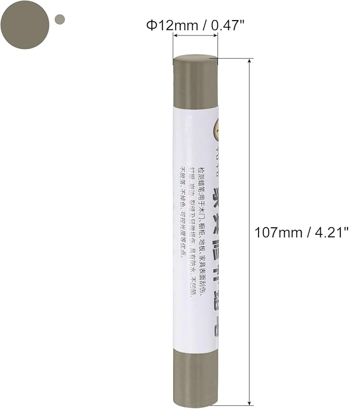 uxcell Furniture Repair Crayons, 3Pcs - Wood Wax Filler Stick, Furniture Markers Touch Up - for Scratches Holes Tables Desks Wooden Floors Cover Ups, Brown Grey