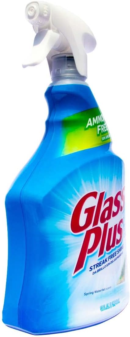 Glass Plus Glass Cleaner, 32 Fl Oz Bottle, Multi-Surface Glass Cleaner (Pack of 4)