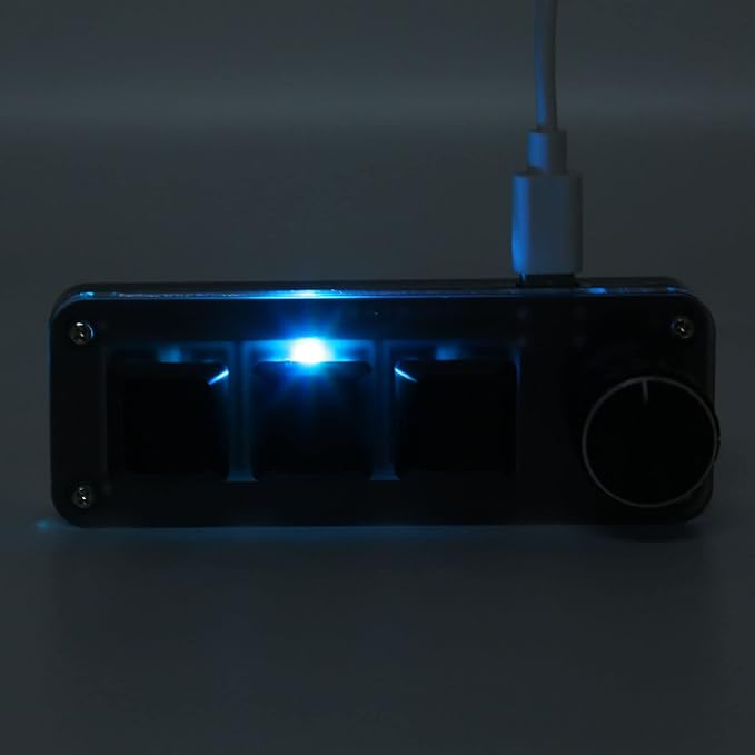 Mini Mechanical Keyboard, Programmable USB Macro Pad, RGB Backlight Gaming Keypad with DIY Programming and Knob Control
