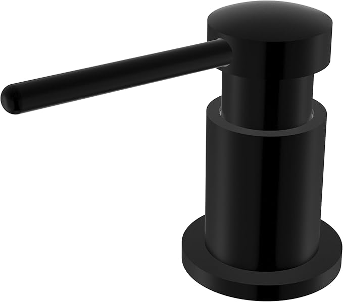 Karran SD55 Kitchen Soap Dispenser – Premium Lead-Free Brass, Dual Refill Options, 47" Undermount Tube for Large Bottles, Self-Priming Pump, Commercial-Grade Durability Matte Black