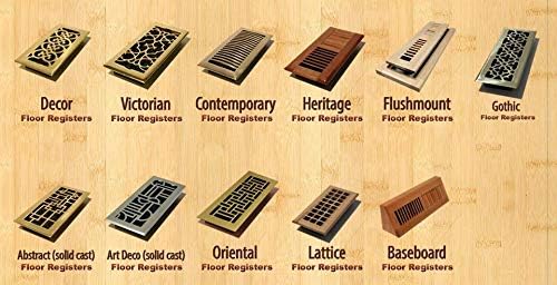 Decor Grates SPH210 Floor Register, 2x10, Polished Brass Finish