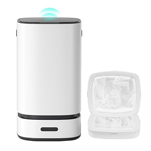 ELPHECO Self-Bagging Automatic Trash Can Stainless Steel 4 Gallon Sensor Trash Bin, Self-Sealing Dustbin, 15 Liter Garbage Can, Large Touchless Metal Trash Can for Home, Hotel, Office, Silver