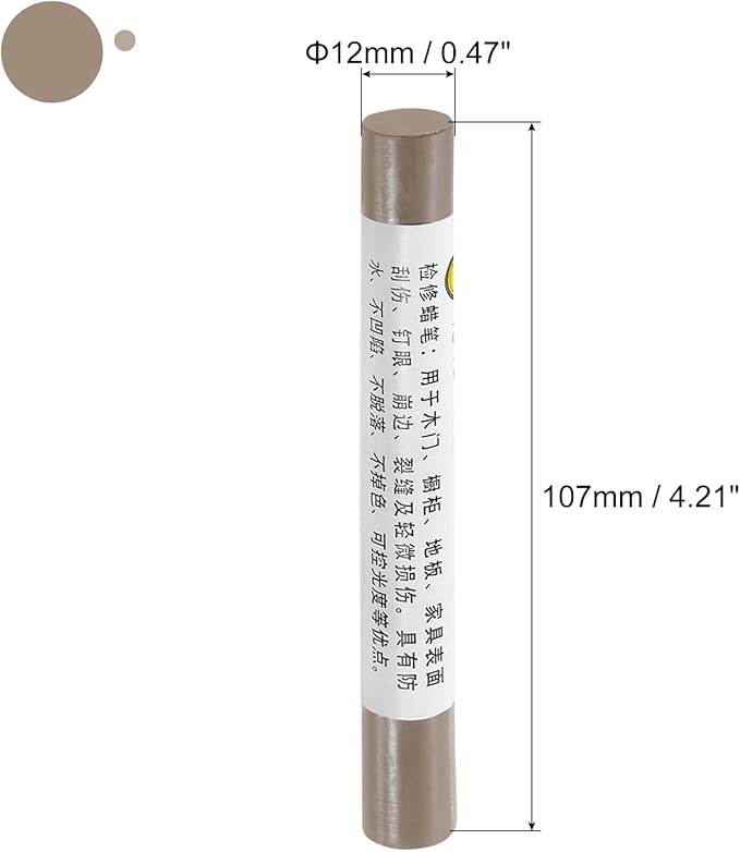 uxcell Furniture Repair Crayons, 3Pcs - Wood Wax Filler Stick, Furniture Markers Touch Up - for Scratches Holes Tables Desks Wooden Floors Cover Ups, Gray Cloth