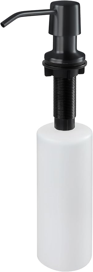 Soap Dispenser for Kitchen Sink - 4” Spout and 16oz Capacity Bottle - Black Countertop Soap Dispenser Pump with 47" Extension