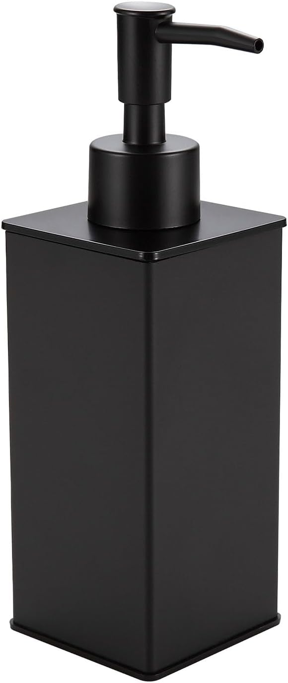 Soap Dispenser Matte Black,Table Standing for Bathroom Kitchen and Hotel, Anti-Rust with Durable Aluminium