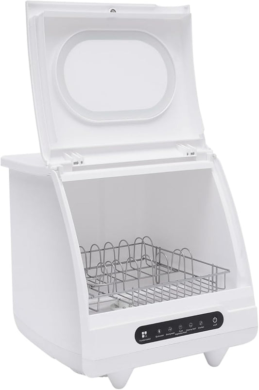 Countertop Dishwasher, 1200W Compact Dishwasher with 12 High-Performance Spouts, 360° rotation Flushing for Home Apartment Dorm RV