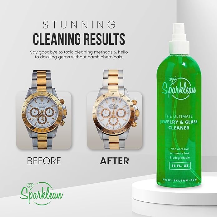 Jewelry Cleaner Solution | Premium Jewelry Cleaner for All Jewelry | Spray Natural Free of Toxins and Ammonia|Silver, Gold and Diamond Cleaner | & Anti Tarnish Spray for Jewelry