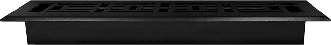 Decor Grates AJH212-BLK Oriental Floor Register, 2x12 Inches, Textured Black