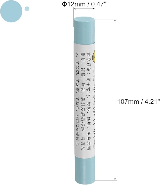 uxcell Furniture Repair Crayons, 3Pcs - Wood Wax Filler Stick, Furniture Markers Touch Up - for Scratches Holes Tables Desks Wooden Floors Cover Ups, Angel Blue