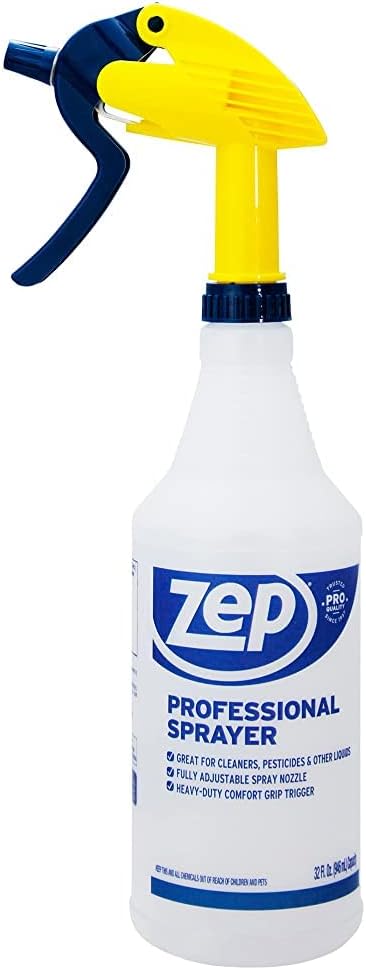 Zep Streak-Free Glass Cleaner 1 Gal (Case of 4) Professional Sprayer Bottle (Case of 9) - ZU1120128 - Ammonia Based Professional Grade Formula