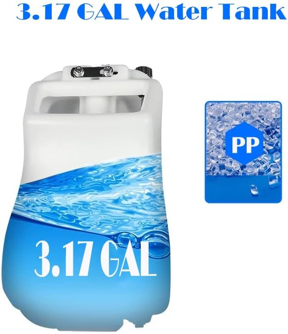 Floor Polisher Commercial Floor Scrubber Buffer Carpet Buffer Scrubber 17" Heavy Duty Polisher Machine 154RPM Multifunctional Carpet Cleaner with 3Gal Water Tank 110V