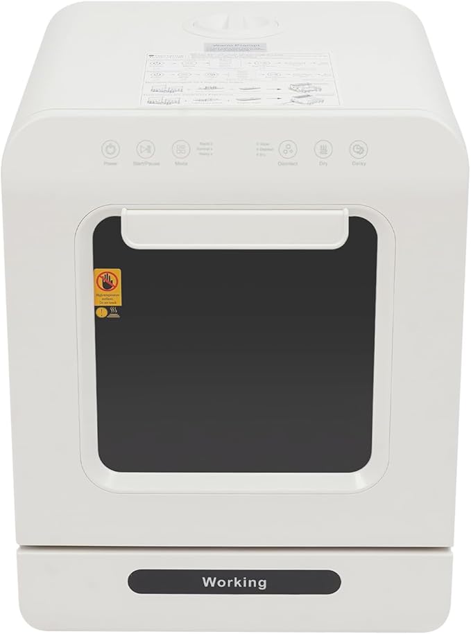 Portable Countertop Dishwasher with Drying Function, Compact Energy Saving Dishwasher for Apartments/RVs, Smart Mini Dishwasher For Apartments,Dorms,Rvs,Kitchens