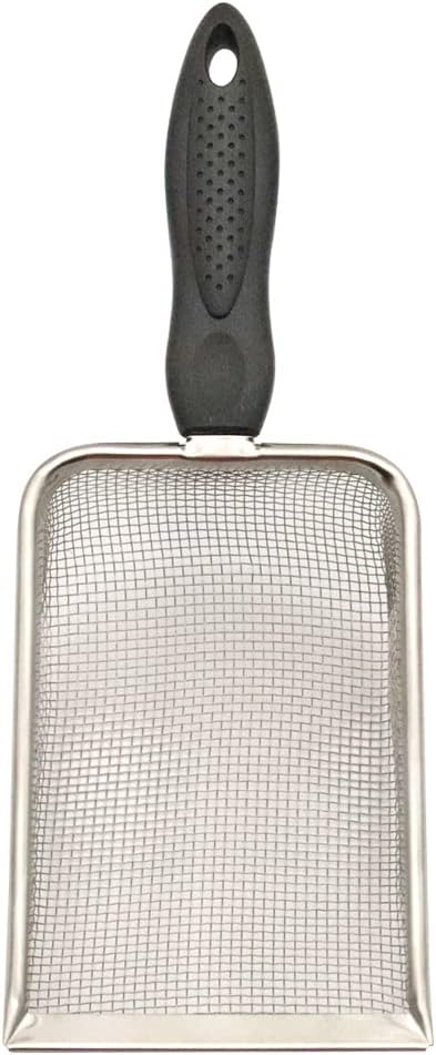 Reptile Sand Scooper,Stainless Steel Fine Mesh Reptile Substrate Scoop Terrarium Substrate Litter Cleaner Reptile Sand Shovel for Sand Bedding