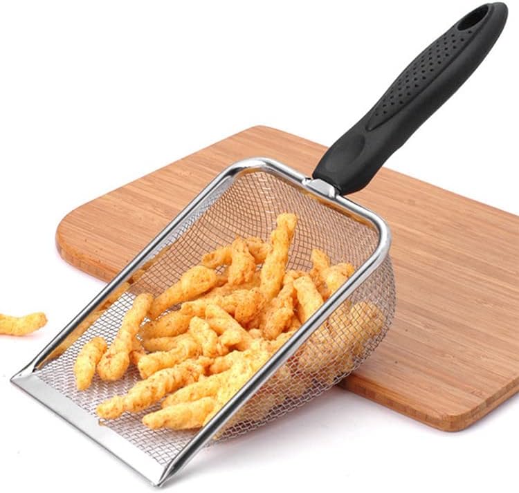 2pcs Cat Litter Scoop, Portable Reptile Sand Scooper, Stainless Steel Fine Mesh Scoop Shove-l for Litte-r Box, Sand Bedding, Easy to Clean and Durable(Color:Silver)