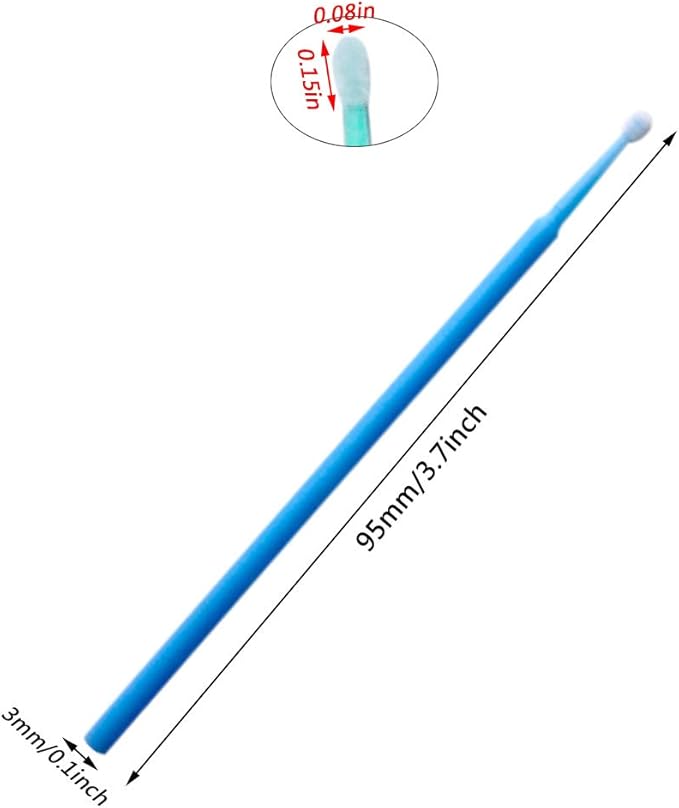 100 Pack Phone Charge Port Cleaning Tool kit,Bendable Mini Soft Round Brushes Cleaner Compatible with iPhone 11 Pro Speaker Tablet Camera Laptop Computer Smartphone, Blue
