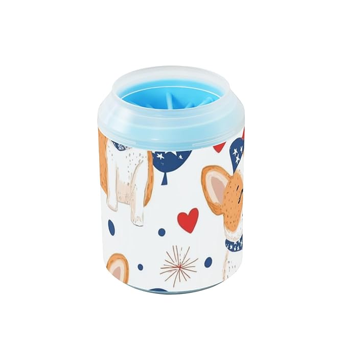 Dog Paw Cleaner Cups for Dogs Pet Foot Washer Paw Scrubber for Medium Small Dogs Cats Cleaning Cup Stars Cute Dogs