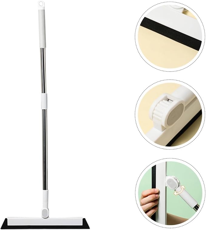 Household Glass Squeegee Window Cleaning Tool Extendable Handle Multipurpose Window Wiper for Home and Bathroom Glass Surfaces Accessory