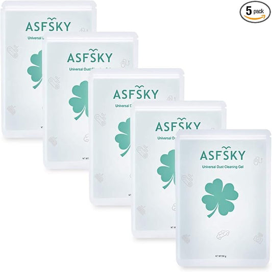 ASFSKY Car Cleaning Gel for Car Detailing Car Cleaning Gel Putty Reusable Keyboard Cleaner Gel Car Putty for Cleaning Dust Universal Cleaning Gel 5 Pack(Green)