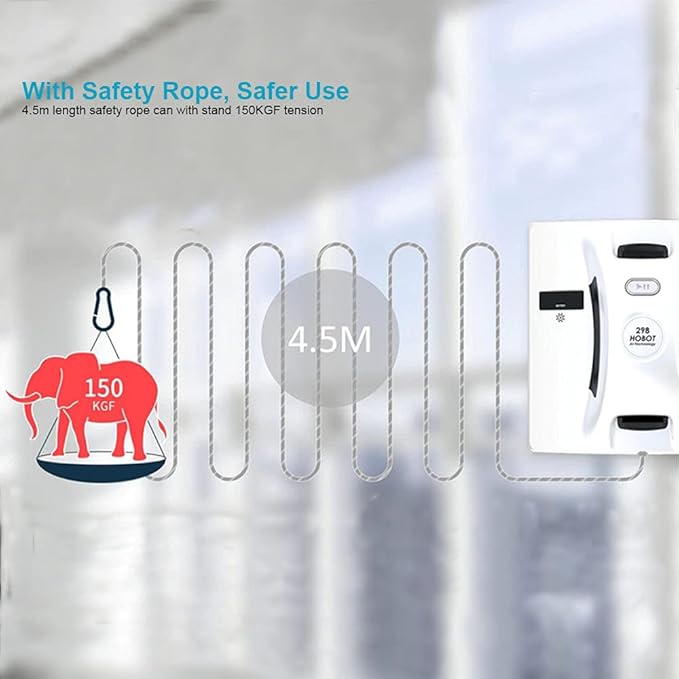 HOBOT-298 Window Cleaning Automatic Robot with Ultrasonic Water Spray, Intelligent Cleaning, AI Smart Route Plan, Replaceable Water Tank, and Control via Smartphone or Remote