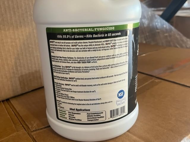 SNiPER Hospital Disinfectant, Odor Eliminator & All-Purpose Cleaner, 1 Gallon
