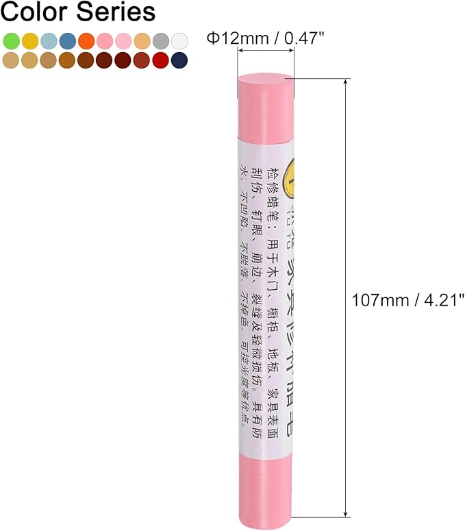 uxcell Furniture Repair Wax Crayons Kit, 20Pcs - Wood Filler Stick, Touch Up Furniture Markers - for Scratches Holes Tables Desks Wooden Floor Laminate Covers, Color Series