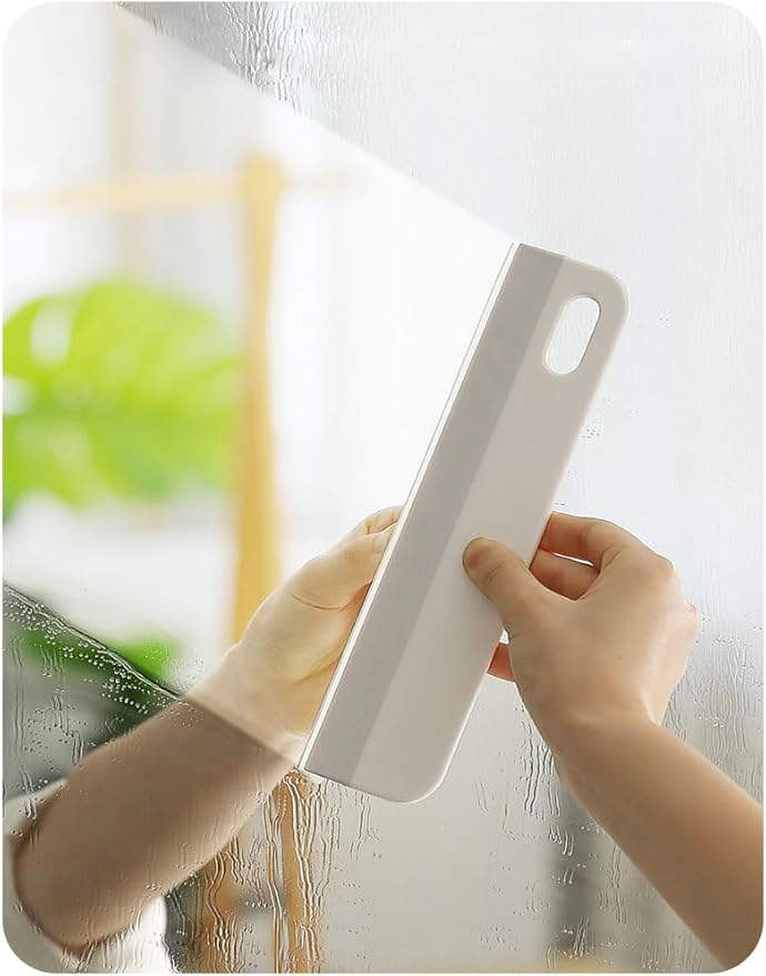 Mini Soft Rubber Window Squeegee Window Scrubber Scraper Glass Cleaning Squeegee Tool for Glass,Shower Door,Mirrors,Bathroom,Kitchen Countertops,Car Windshield