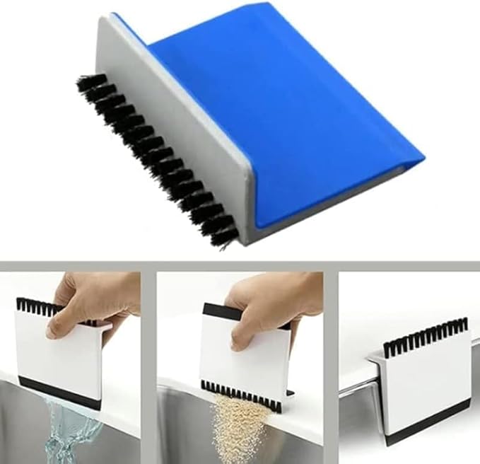 1Pc Black Kitchen Sink Squeegee Cleaner Countertop Brush Wiper Vegetable Cleaning Brush Wiper Home Kitchen Tool Accessories Fruit Vegetable Cleaning Brushes