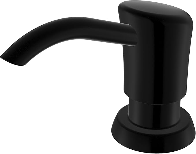 Karran SD45 Kitchen Soap Dispenser, Built-in Countertop Soap/Lotion Pump with 47" Extension Tube for Large Bottles, Dual Refill System, Commercial-Grade Durability Matte Black