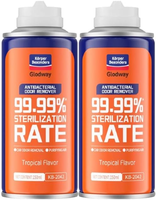 Glodway Air Refresher,Odor Eliminator Remover Spray,Odor Remover,Tropical Flavor Long-Lasting Scent For Home,Couch,Mattress,Furniture, bathroom,Fabrics & Trash,6 Ounce,2 pack