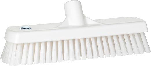 Vikan 70605 Brush,Wall/Floor Scrub,Stiff,12",PP/PBT,White