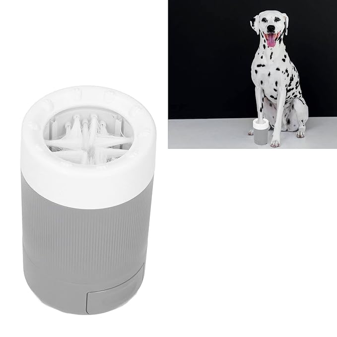Pet Foot Washing Cup, Dog Paws Cleaner Plastic Dog Washing Station Dog Paws Washer Pet Foot Cleaner for Pets Cats and Dogs (Gray)