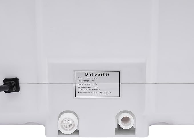 Countertop Dishwasher, 1200W Compact Dishwasher with 12 High-Performance Spouts, 360° rotation Flushing for Home Apartment Dorm RV