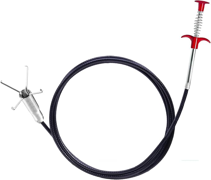 Drain Snake Drain Clog Remover 79inch With 4 Claws Bendable Hose Home Sink, Bathroom Tub,Drain, Toilet, Tight Spaces