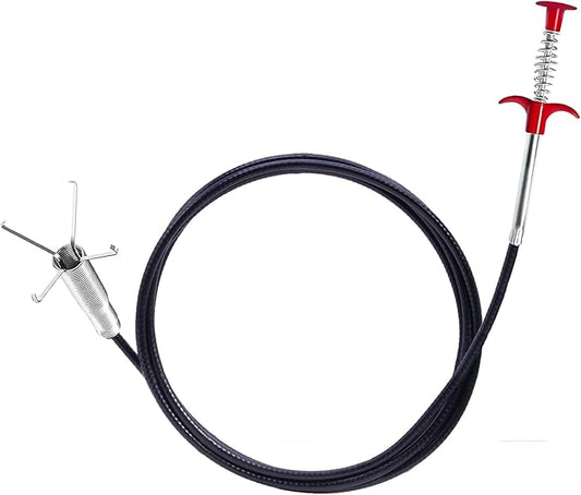 Drain Snake Drain Clog Remover 79inch With 4 Claws Bendable Hose Home Sink, Bathroom Tub,Drain, Toilet, Tight Spaces
