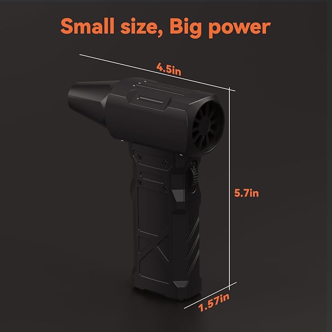 Compressed Air Duster-100000RPM Electric Air Duster for PC&Keyboard Cleaning，4-Speed Cordless Turbo Fan Rechargeable Reusable Compressed Air Blaster, Air Bed, Outdoors, Home.X3
