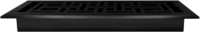 Decor Grates (4-Pack) AJH412-BLK Oriental Floor Register, 4x12 Inches, Textured Black Finish