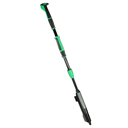 Unger Commercial Excella 18" Floor Cleaning Kit with Straight Pole - Adjustable Height, Liquid Dispensing System, 2 Microfiber Pads and Refillable Bottles - EFKT8