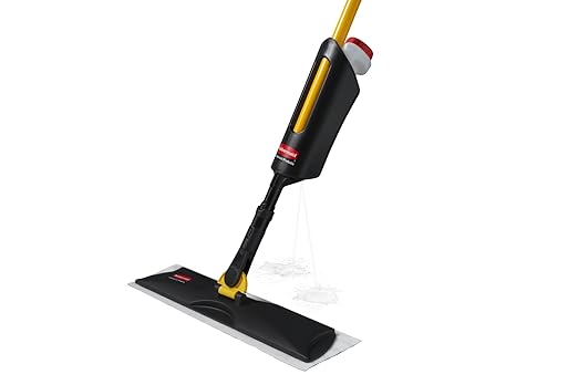 Rubbermaid Commercial Products Spray Mop Kit Includes Mop + Pads for All Floor Types/Hardwood/Vinyl/Tile