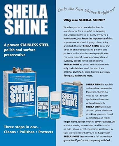Sheila Shine 1 Gallon Stainless Steel Cleaner and Polish - Cleans, Polishes & Protects Kitchen Appliances, Refrigerators, Sinks, Ovens & Grills - Cleaner for Stainless Steel Appliances