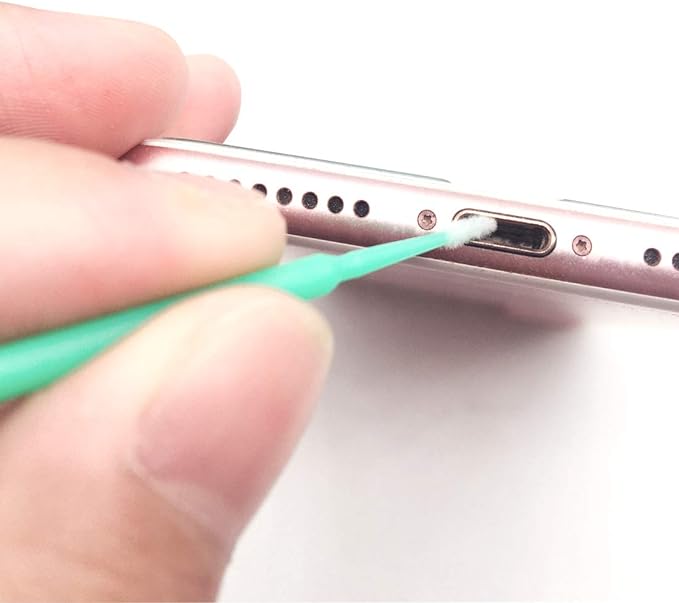 100 Pack Phone Charge Port Cleaning Tool kit,Bendable Mini Soft Round Brushes Cleaner Compatible with iPhone 11 Pro Speaker Tablet Camera Laptop Computer Smartphone
