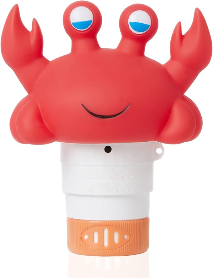 XY-WQ Crab Chlorine Floater for 1" Tab ONLY, Mini Floating Pool Chlorine Dispenser
