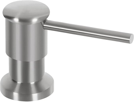 Soap Dispenser for Kitchen Sink, Brushed Nickel Built in Pump Soap Dispensers, Stainless Steel Sink Soap Dispenser or Lotion Dispenser Pump with Above The Sink Refillable 17OZ Large Liquid Bottle
